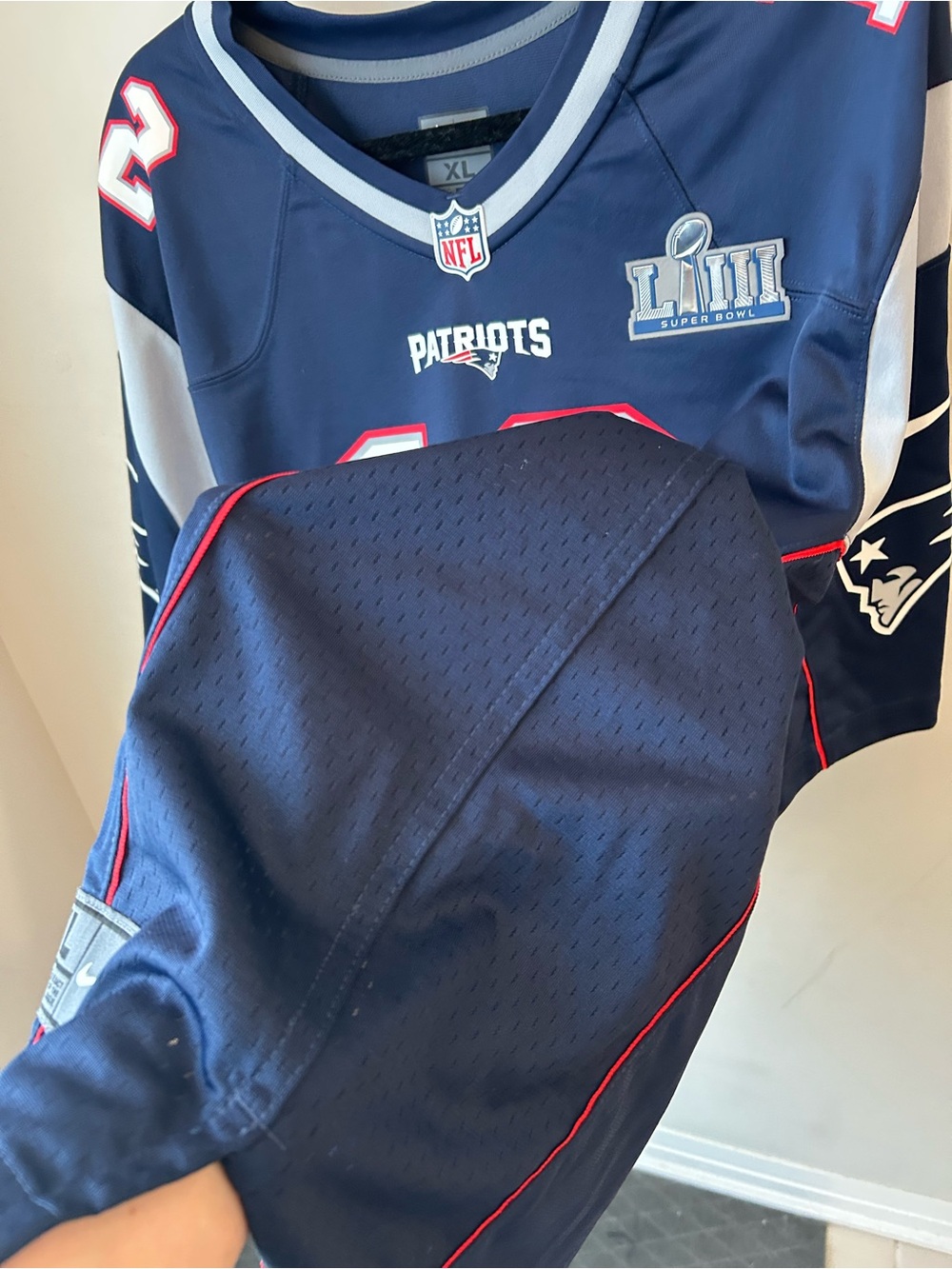 NFL Patriots Tom Brady #12 Super Bowl LIII Nike On Field Jersey XL - Picture 9 of 13